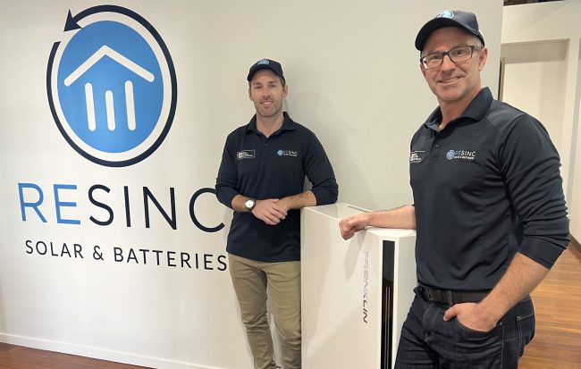 RESINC Chris Wilson + Leigh Storr Head of Growth Chris Wilson and Chief Executive Officer Leigh Storr at RESINC’s Brisbane office.